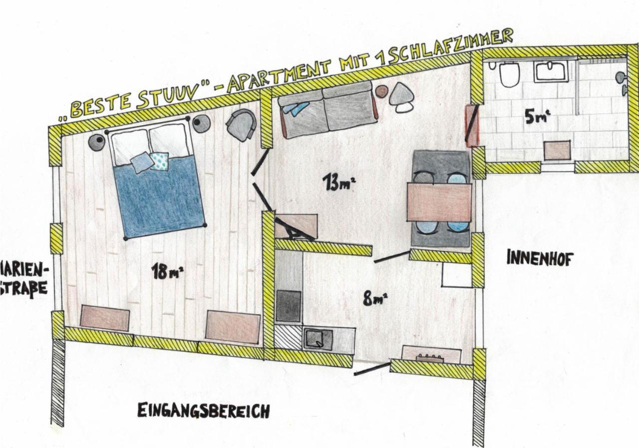Das Gelbe Haus - Drei Besondere Ferienwohnungen Фленсбург Экстерьер фото